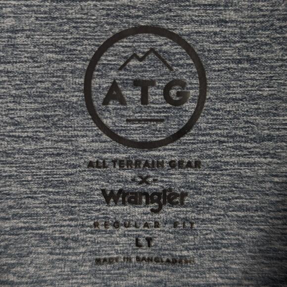 Wrangler ATG LT Polo Shirt Mens Large Tall Blue Performance Stretch Outdoor - Picture 2 of 4